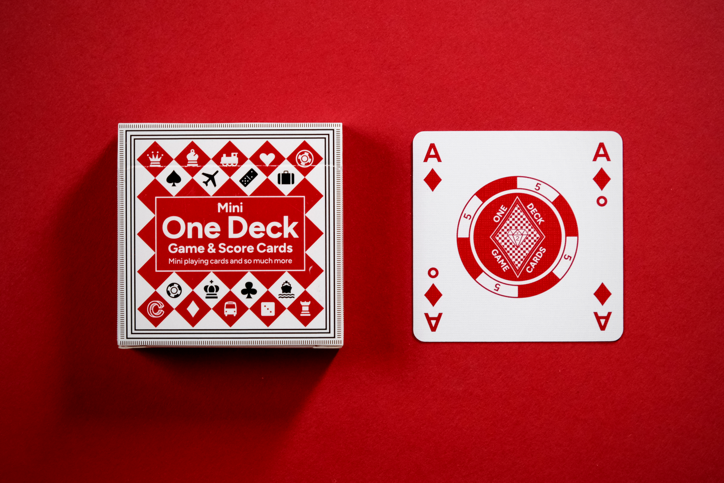 Mini One Deck Game Cards - Red Backs