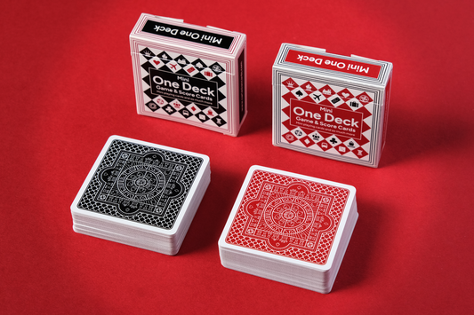 Mini One Deck Game Cards - Black Back & Red Back Bundle