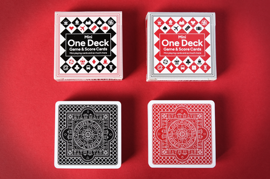 Mini One Deck Game Cards - Black Back & Red Back Bundle