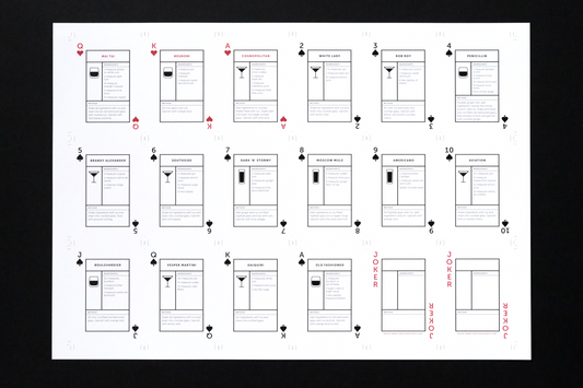 Uncut sheets, limited edition - Cocktail Cards