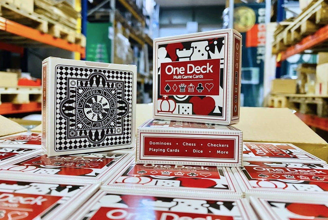 One Deck Game Cards in the warehouse