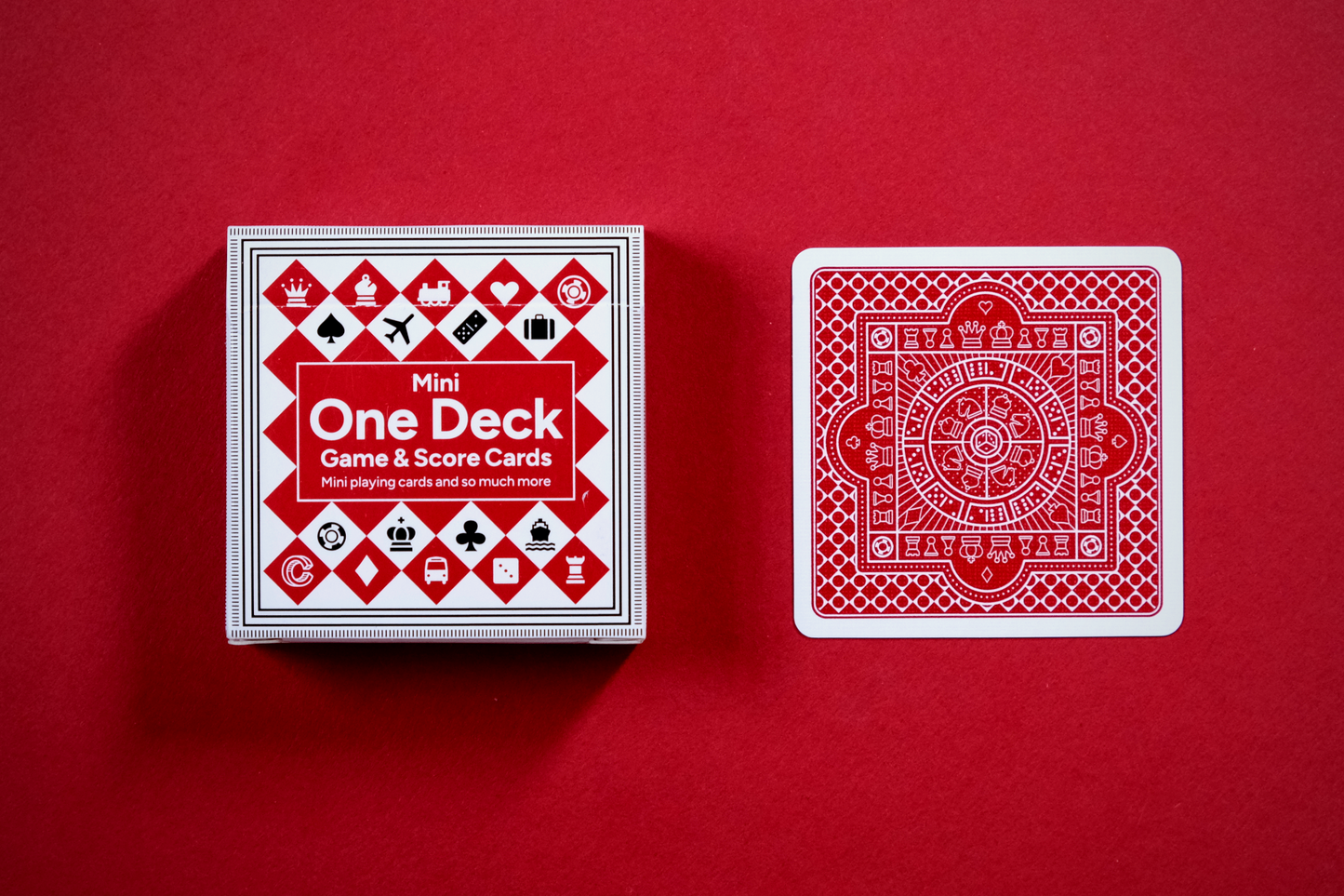 Mini One Deck Game Cards - Red Backs