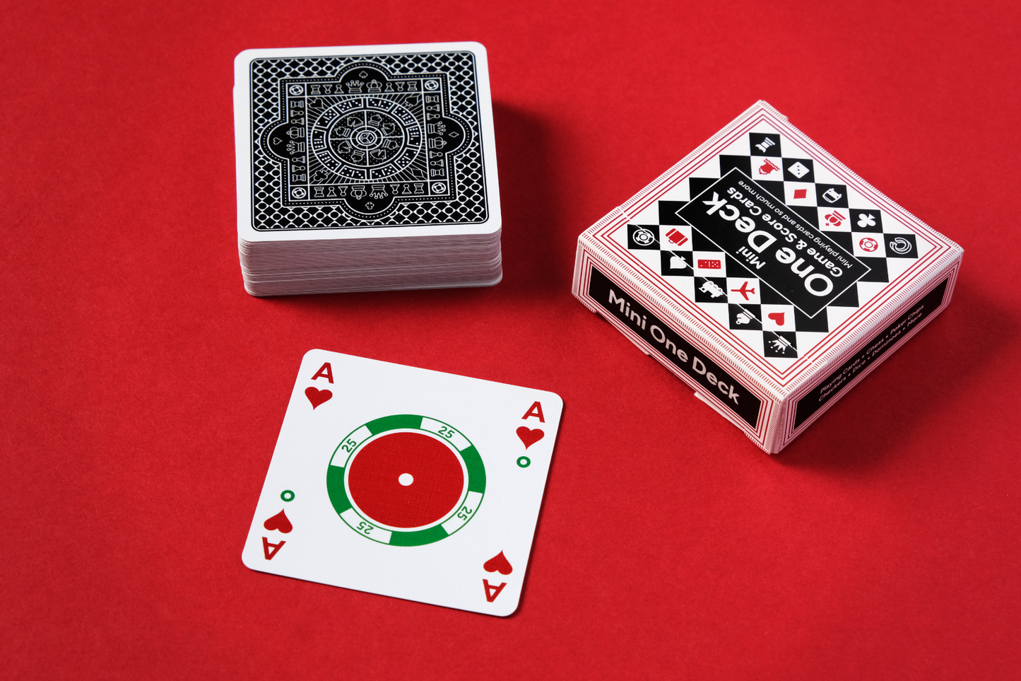 Mini One Deck Game Cards - Black Backs